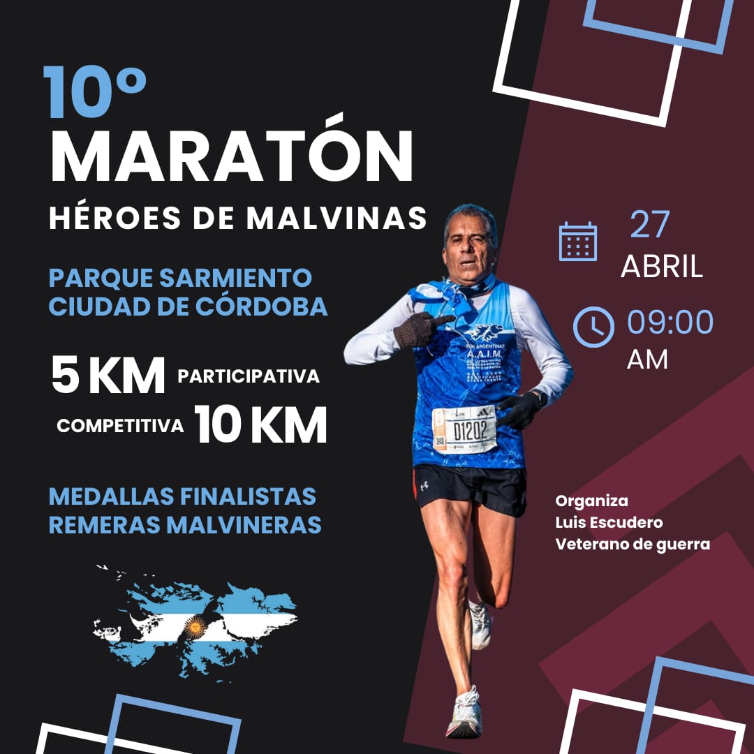 10° MARATON HEROES DE MALVINAS, CIUDAD DE CORDOBA.
